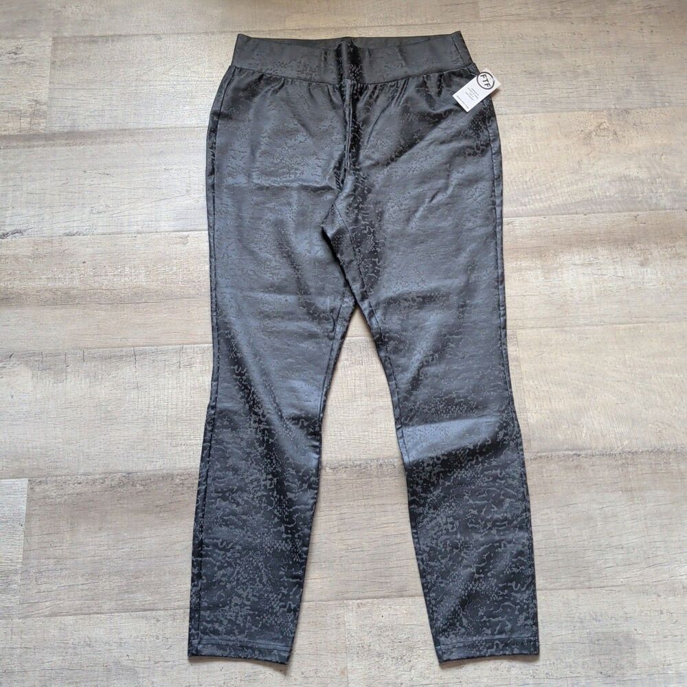 Fashion To Figure FTF Faux Leather Snake Leggings Black Size 0 30" Waist NWT